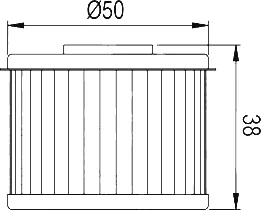 Чертёж масляного фильтра Hiflo HF103