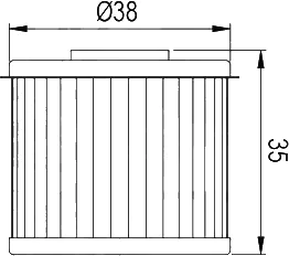 Чертёж масляного фильтра Hiflo HF110