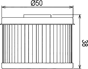 Чертёж масляного фильтра Hiflo HF113