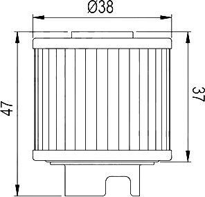 Чертёж масляного фильтра Hiflo HF118