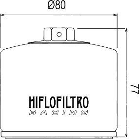 Чертёж масляного фильтра Hiflo HF124RC
