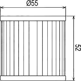 Чертёж масляного фильтра Hiflo HF125