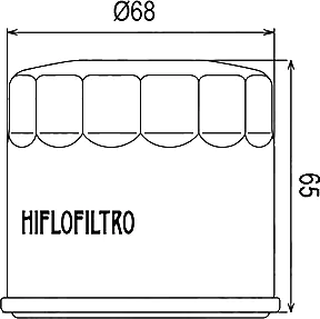 Чертёж масляного фильтра Hiflo HF129