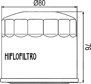 Чертёж масляного фильтра Hiflo HF134