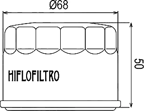 Чертёж масляного фильтра Hiflo HF147