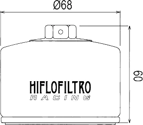 Креслення оливного фільтру Hiflo HF147RC
