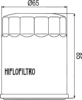 Чертёж масляного фильтра Hiflo HF148