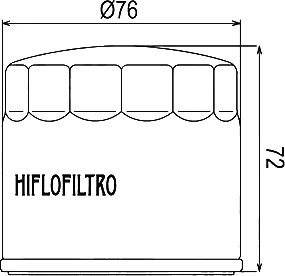 Чертёж масляного фильтра Hiflo HF153
