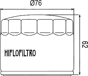 Чертёж масляного фильтра Hiflo HF160