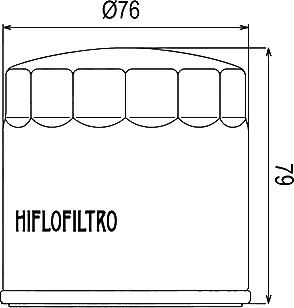 Креслення оливного фільтру Hiflo HF163
