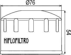 Чертёж масляного фильтра Hiflo HF164