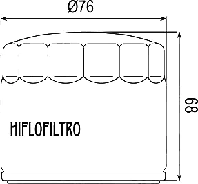 Чертёж масляного фильтра Hiflo HF172C