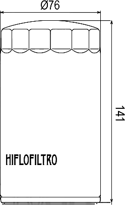 Чертёж масляного фильтра Hiflo HF173C