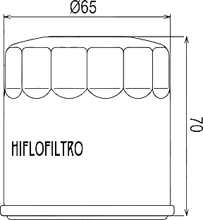 Чертёж масляного фильтра Hiflo HF175