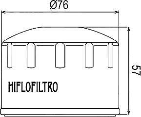 Чертёж масляного фильтра Hiflo HF184