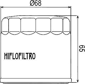 Чертёж масляного фильтра Hiflo HF191