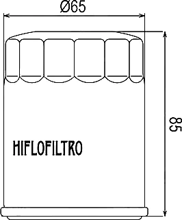Чертёж масляного фильтра Hiflo HF196