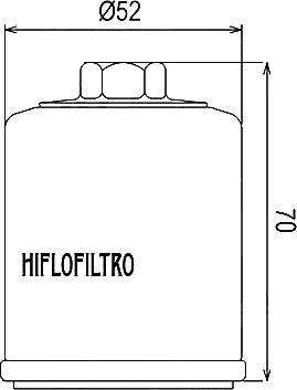 Чертёж масляного фильтра Hiflo HF197