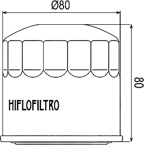 Чертёж масляного фильтра Hiflo HF202