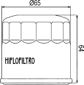 Креслення оливного фільтру Hiflo HF204