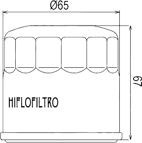 Чертёж масляного фильтра Hiflo HF205