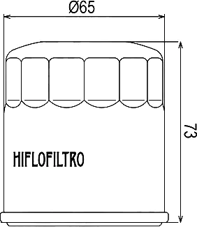 Креслення оливного фільтру Hiflo HF303