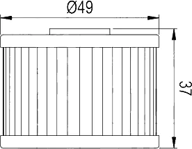 Чертёж масляного фильтра Hiflo HF510