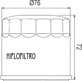 Чертёж масляного фильтра Hiflo HF515