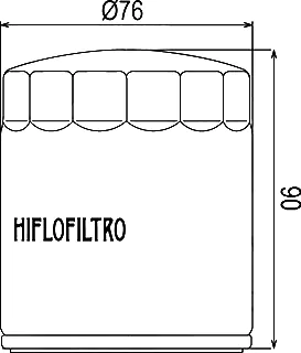 Креслення оливного фільтру Hiflo HF551