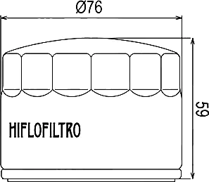 Чертёж масляного фильтра Hiflo HF552