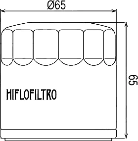 Чертёж масляного фильтра Hiflo HF553