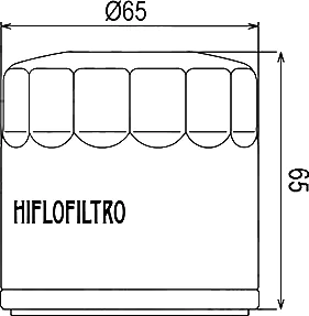 Чертёж масляного фильтра Hiflo HF554