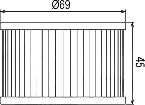 Чертёж масляного фильтра Hiflo HF561