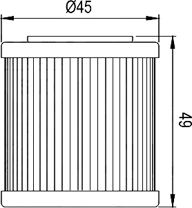 Чертёж масляного фильтра Hiflo HF563