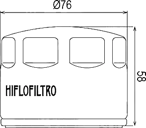 Чертёж масляного фильтра Hiflo HF565
