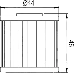 Чертёж масляного фильтра Hiflo HF568