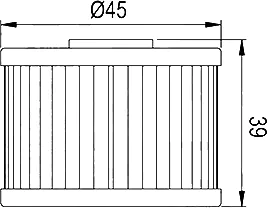 Чертёж масляного фильтра Hiflo HF575