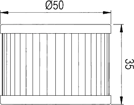 Чертёж масляного фильтра Hiflo HF591
