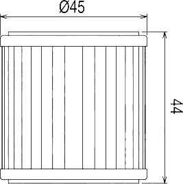 Чертёж масляного фильтра Hiflo HF593
