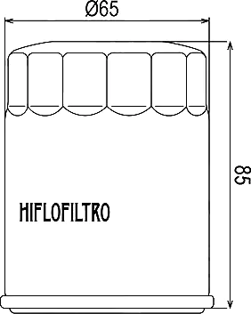 Креслення оливного фільтру Hiflo HF621