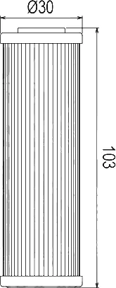 Чертёж масляного фильтра Hiflo HF691