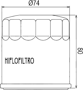Креслення оливного фільтру Hiflo HF740