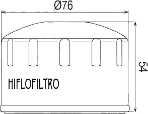 Чертёж масляного фильтра Hiflo HF896