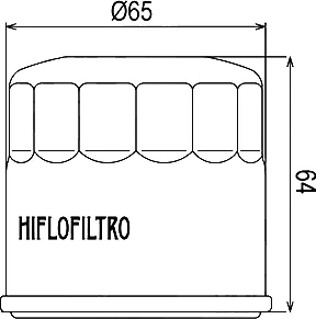Чертёж масляного фильтра Hiflo HF951