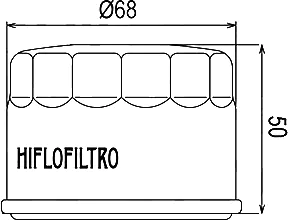 Чертёж масляного фильтра Hiflo HF985